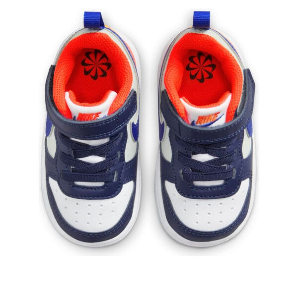 Кроссовки court borough low recraft 'midnight navy team orange' Nike, синий — фото 4