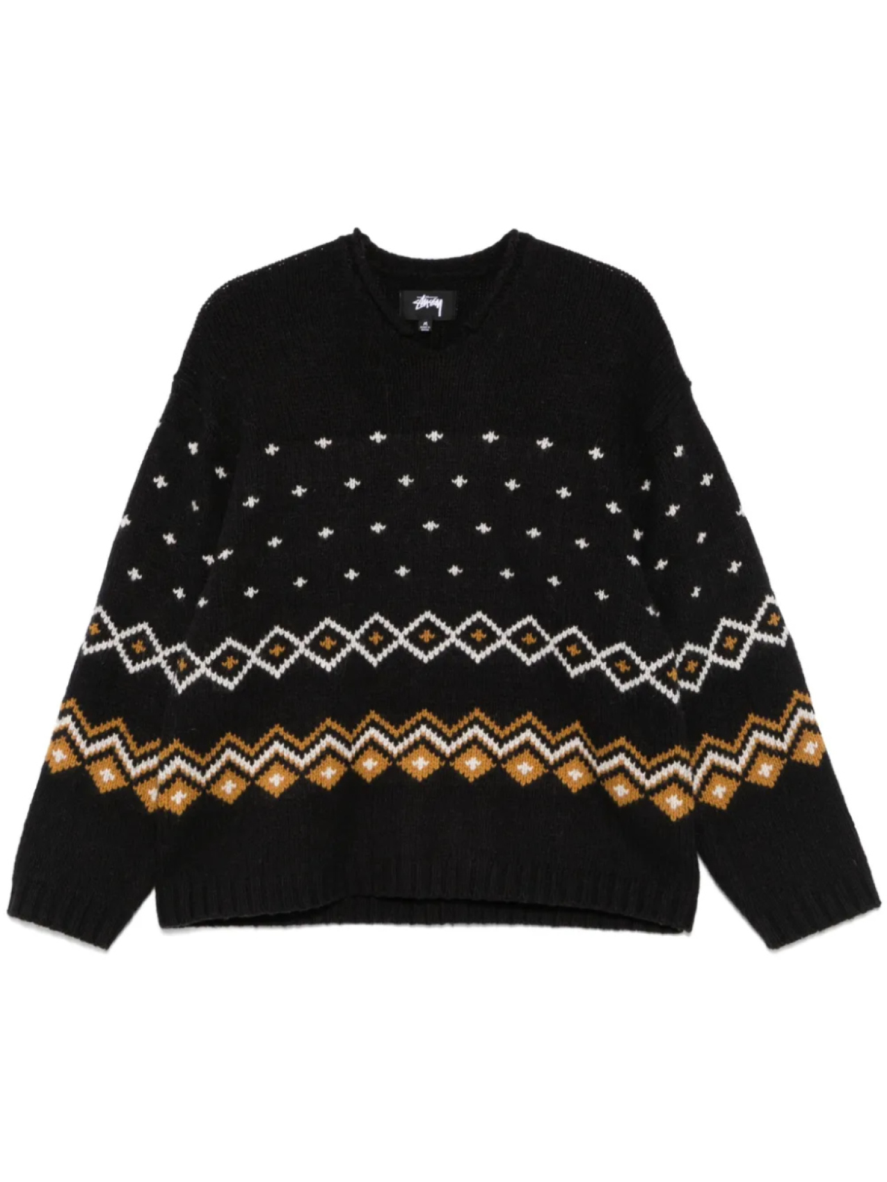 

Свитер с орнаментом Stüssy, черный