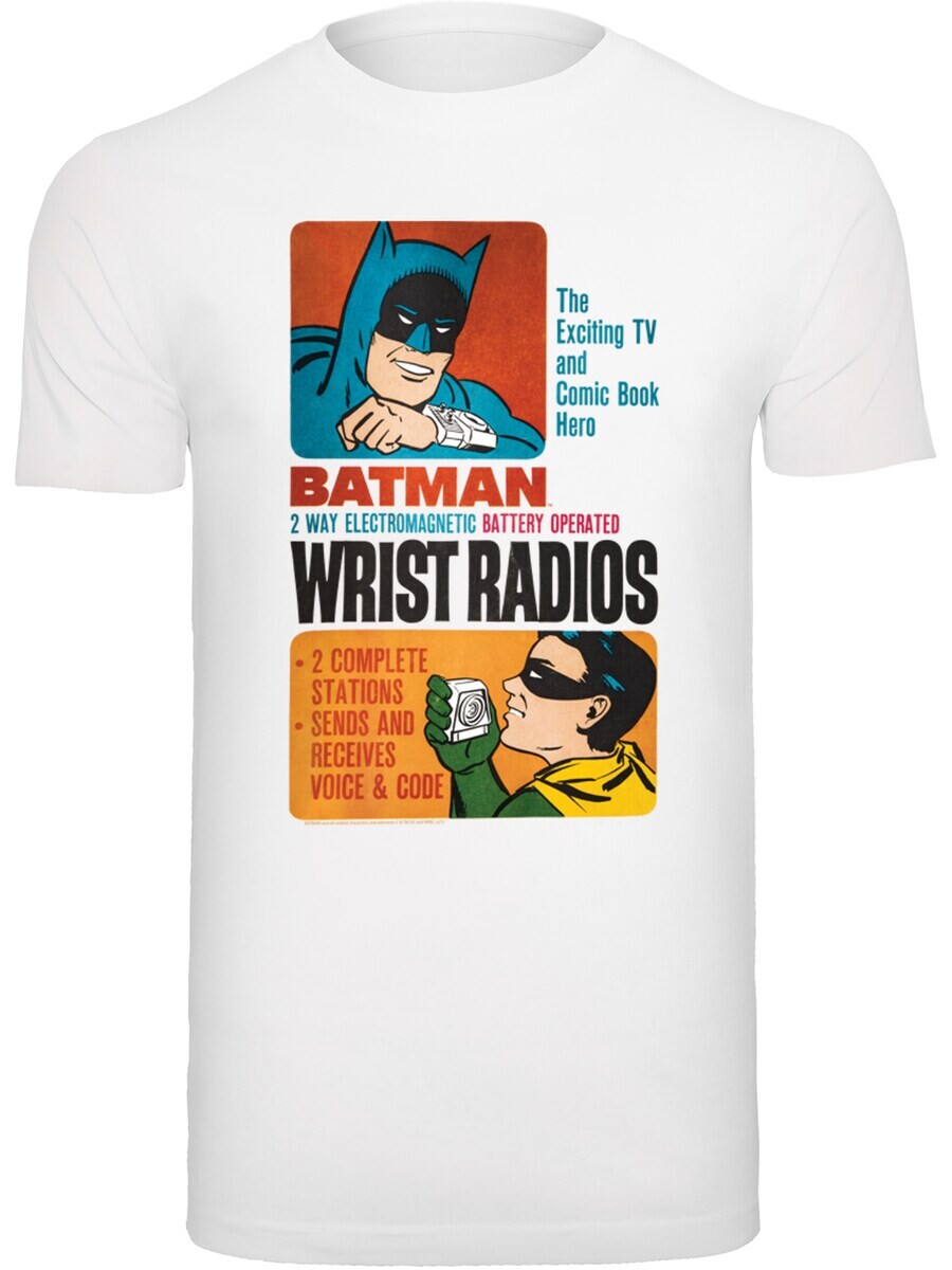 

Классическая футболка F4NT4STIC Shirt DC Comics Batman TV Series Wrist Radios, белый