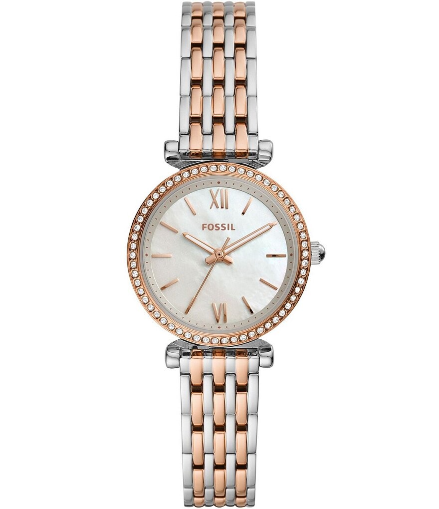 

Женские мини-часы Fossil Carlie с трехстрелочным двухцветным браслетом из нержавеющей стали, мультиколор, Серый, Женские мини-часы Fossil Carlie с трехстрелочным двухцветным браслетом из нержавеющей стали, мультиколор