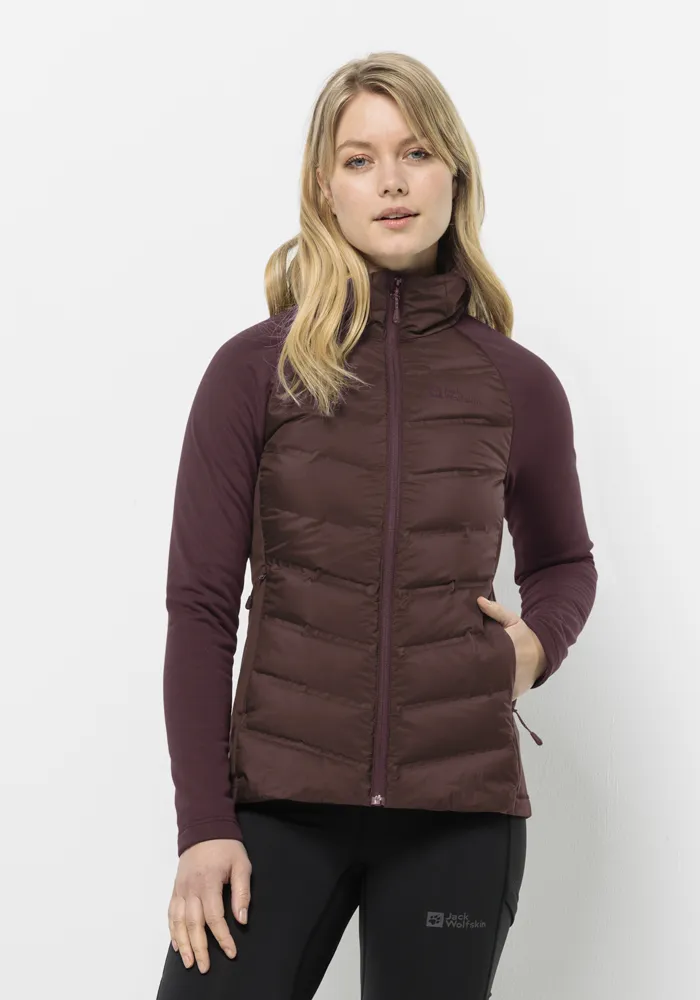 

Пуховик Jack Wolfskin "TASMAN DOWN HYBRID W", с капюшоном, бордовый
