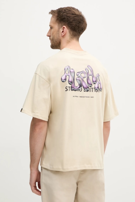 

Футболка хлопковая Studio Edition BP T Alpha Industries, бежевый