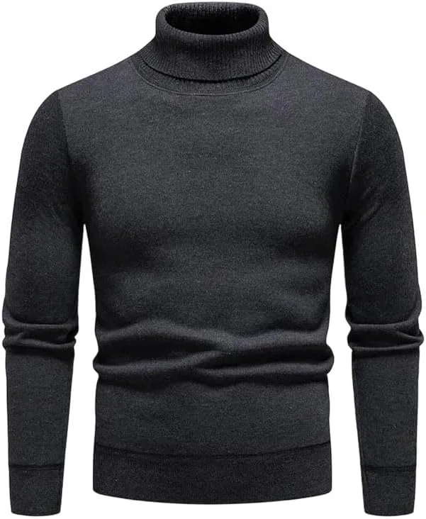 Антипиллинговая вязаная водолазка, Slim-Fit с длинным рукавом