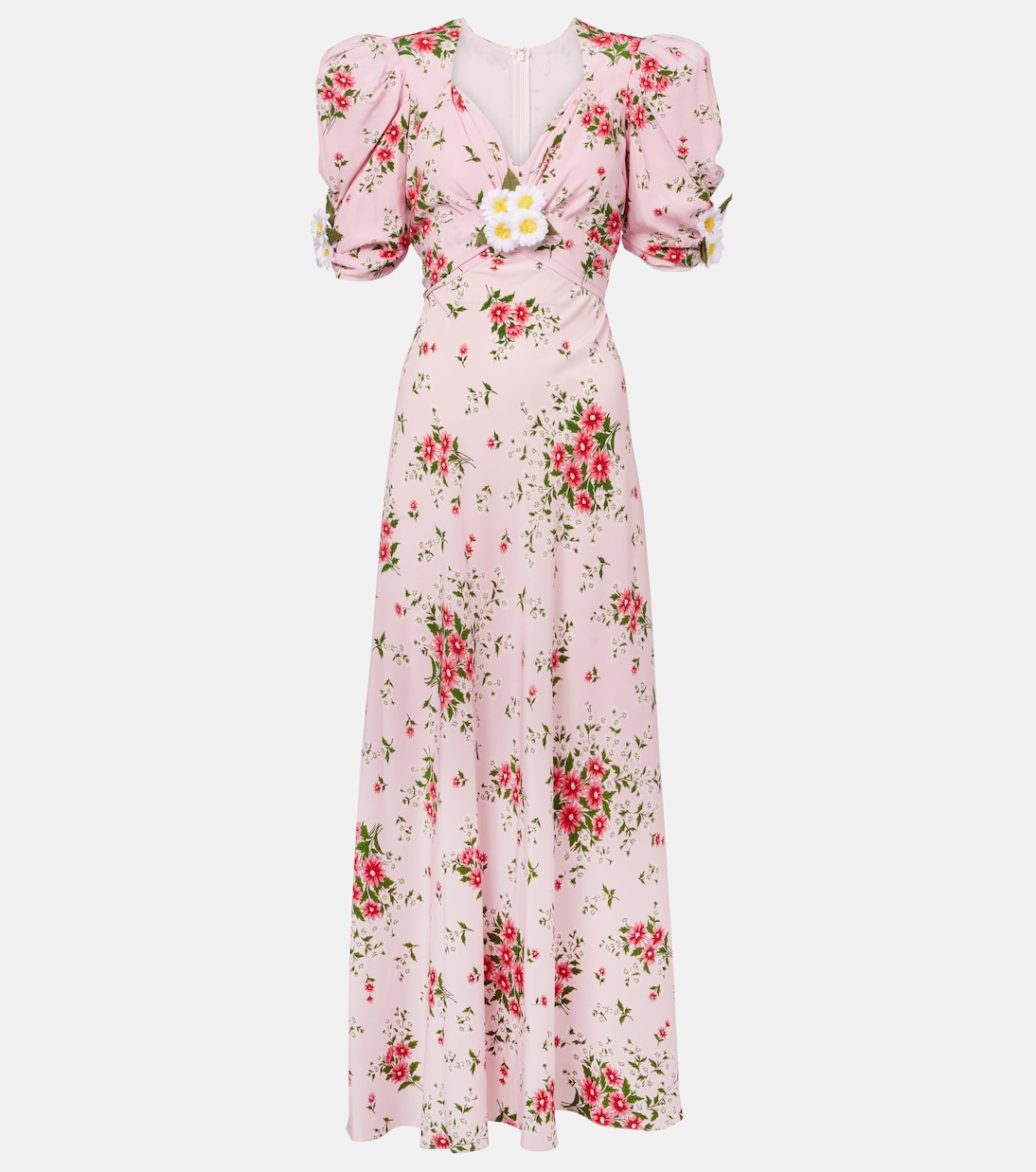 

Шелковое коктейльное платье с цветочным принтом Rodarte, Pink Floral