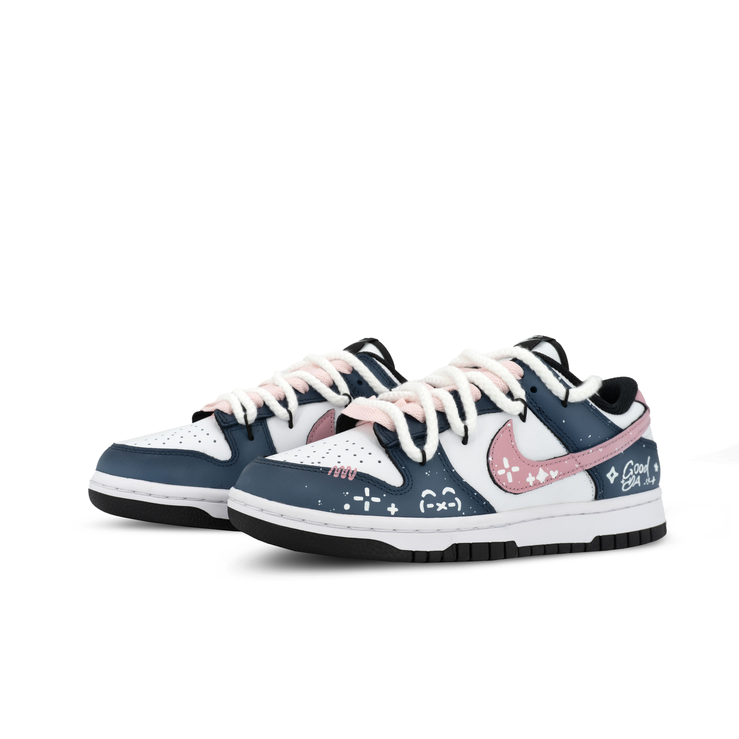 Dunk Gorilla Mischievous XJDD Wonderful Dream низкие скейтборд кроссовки Unisex Nike, синий/розовый — фото 4
