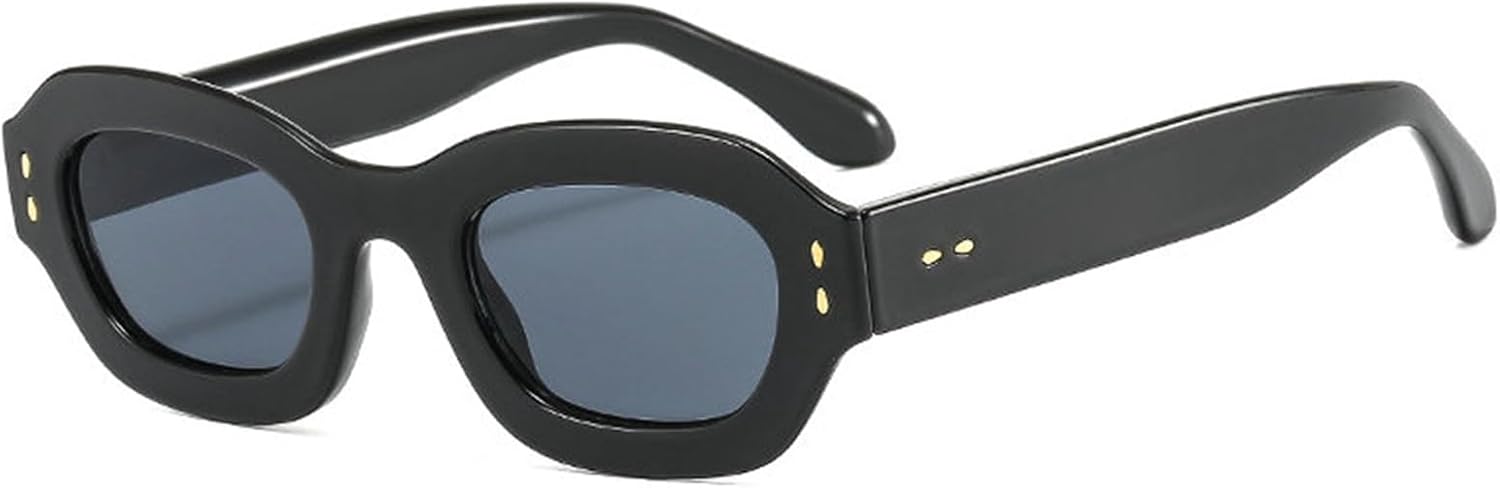 

Солнцезащитные очки Willochra Fashion Polygon Square для женщин, ретро-стиль 90-х, узкие градиентные, защита от УФ-излучения UV400, для мужчин, зеленые с леопардовым принтом, C1