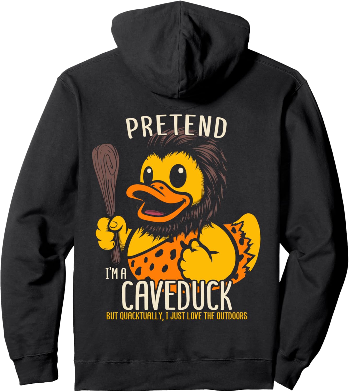 

Неандертальская резиновая уточка, пещерный утенок, доисторическая толстовка Paleolithic Duck Hominid Cave Rubber Ducky, черный