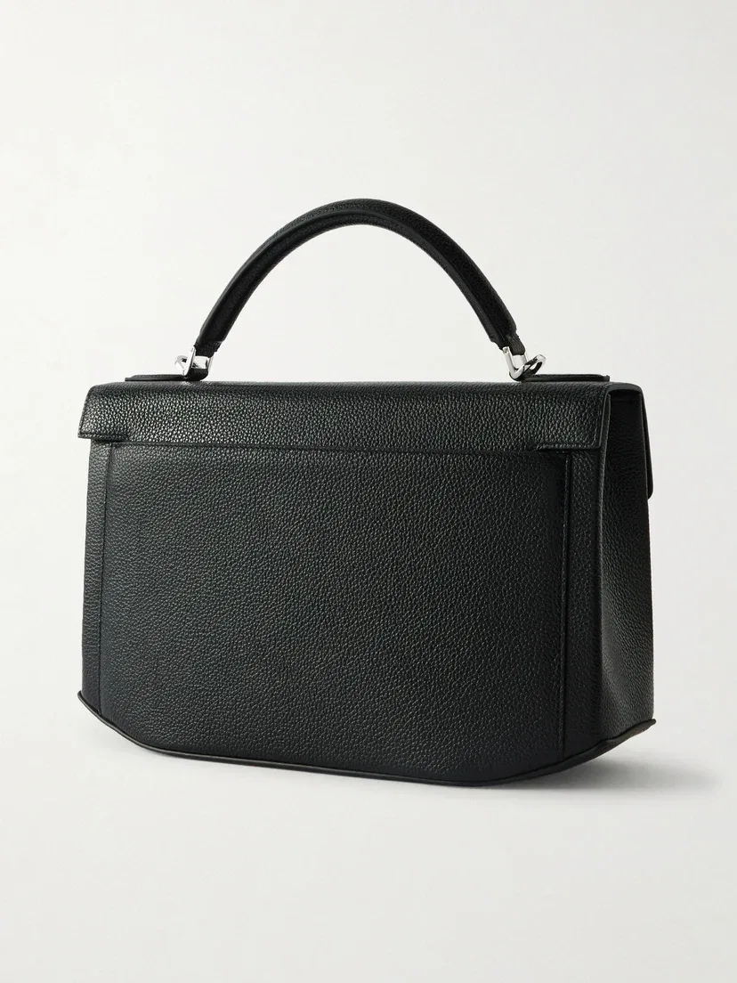 Сумка-навеска из текстурированной кожи TOTEME, черный — фото 4
