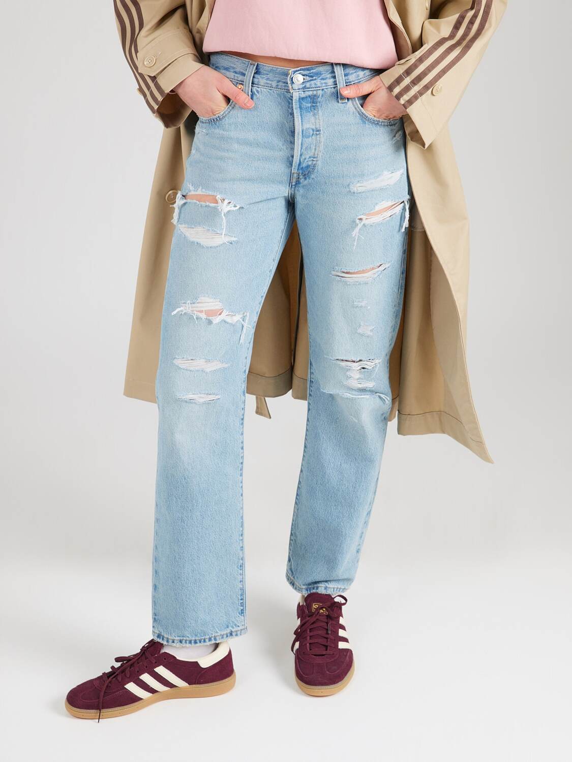 LEVI'S  Джинсы Regular '501' в светло-голубом цвете — фото 3
