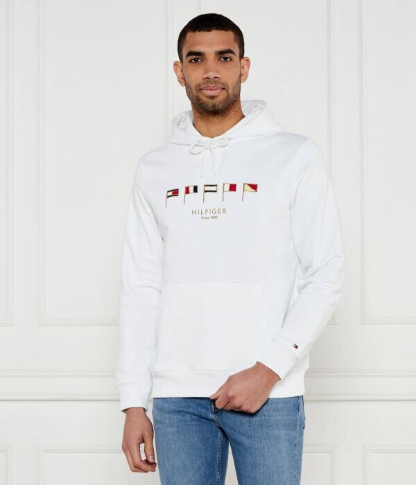 

Толстовка мужская Tommy Hilfiger с флагами, белый