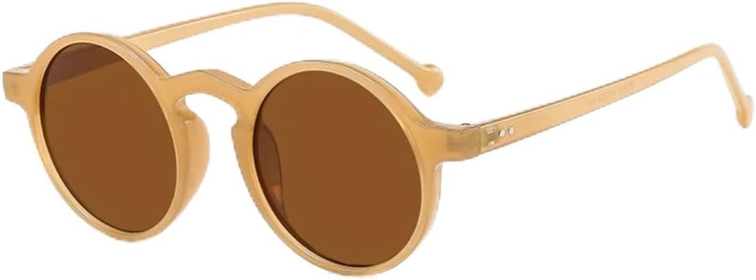 

Ретро круглые солнцезащитные очки для мужчин и женщин, винтажные женские очки для активного отдыха, модный популярный стиль, защита от УФ-излучения UV400 VVTWSSW, Tea Brown