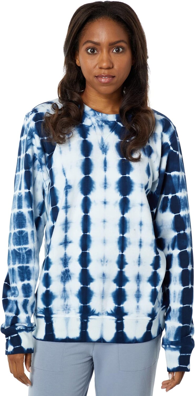 

Толстовка Outerknown Remote Surf Break Long Sleeve Crew, цвет Indigo Tie-Dye