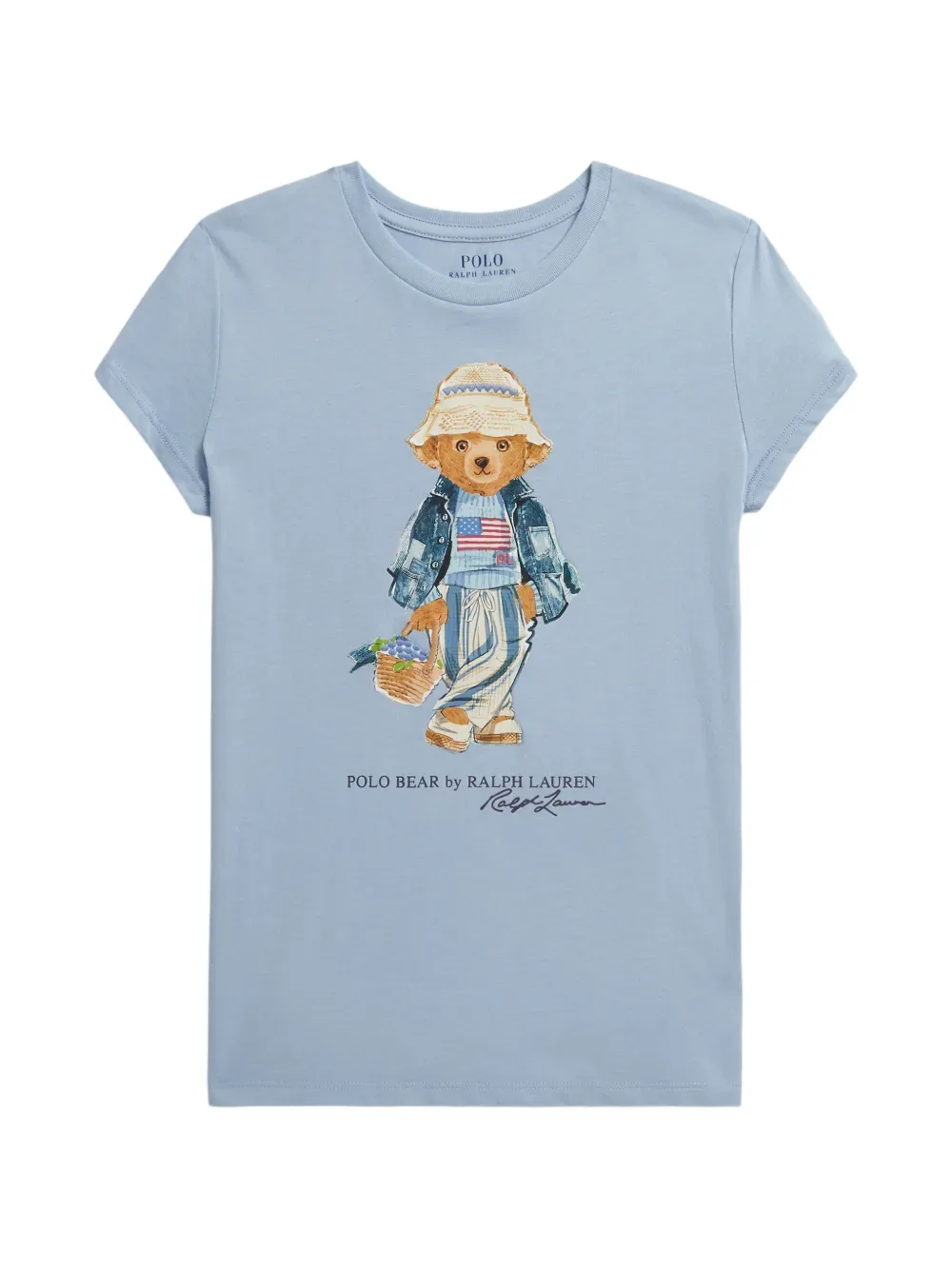 Футболка с принтом POLO RALPH LAUREN KIDS, синий