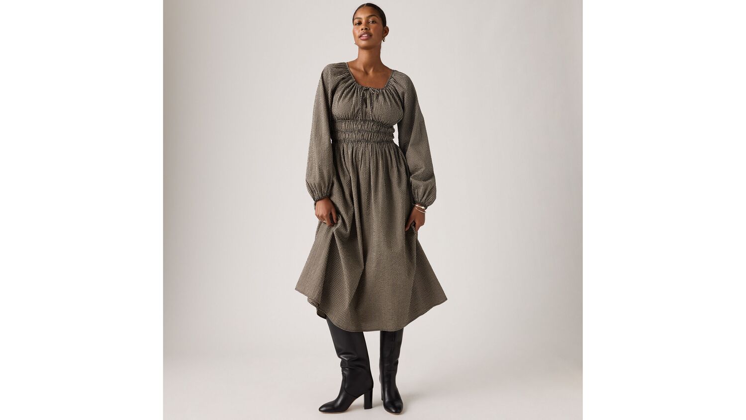 

Платье Tess Smocked Levi's, White Gingham - White