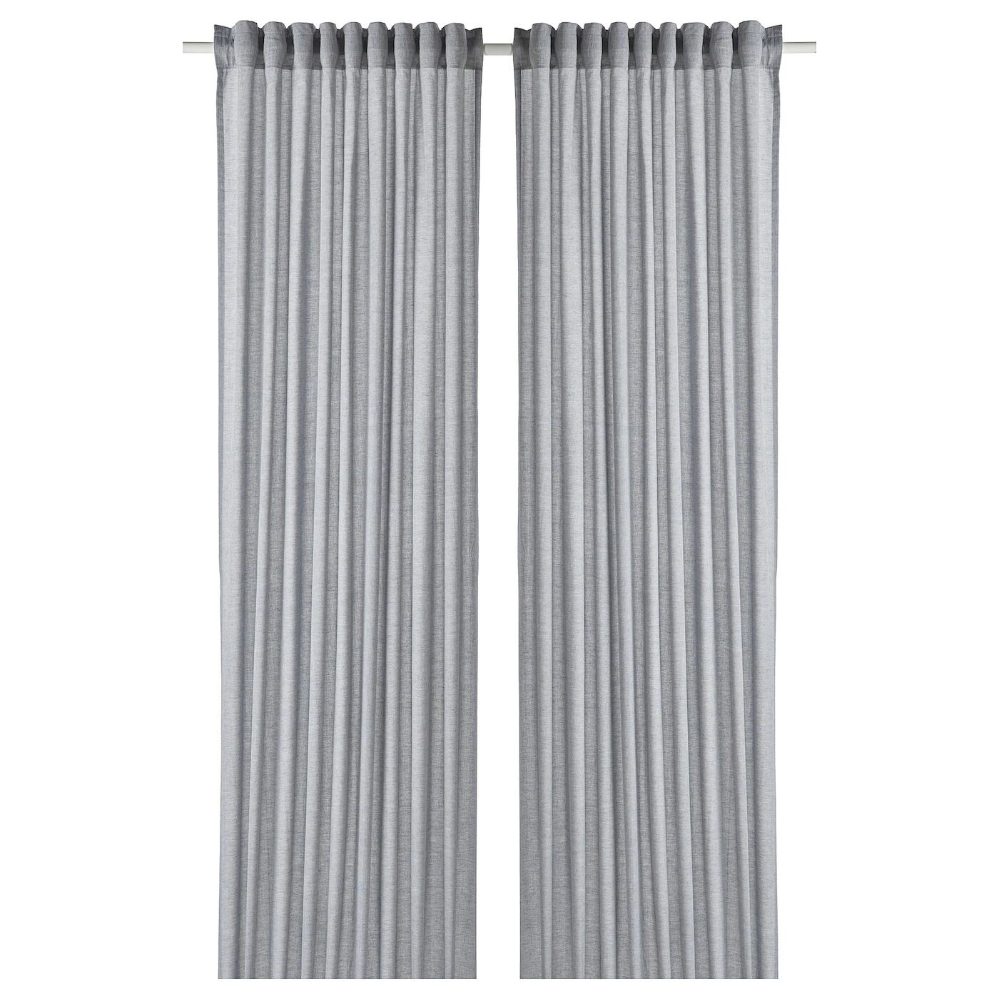 

2 шторных полотна, сине-серые, 145х300 см, HANNALILL IKEA