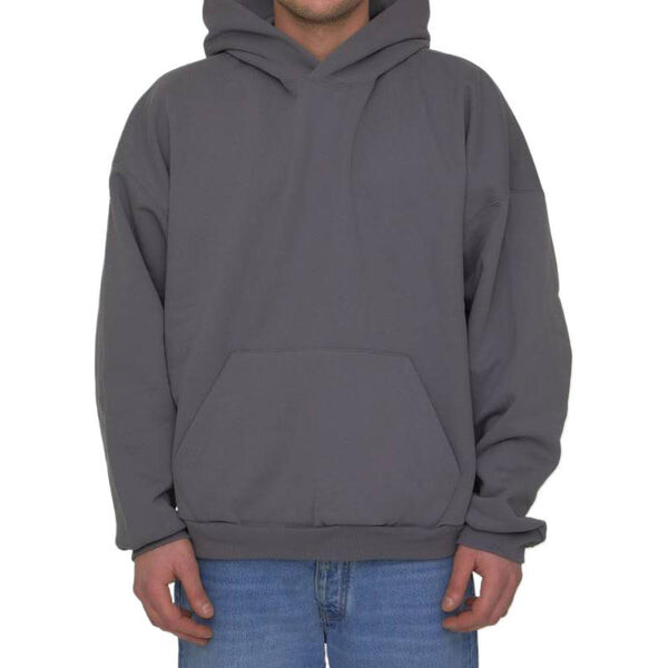 Толстовка care label hoodie middle fit 'grey black' Balenciaga, серый — фото 3