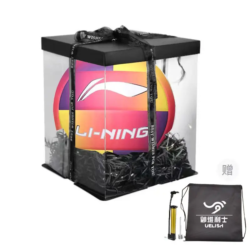 

LINING Размер 5 волейбольный мяч Unisex фиолетово-желтый градиент