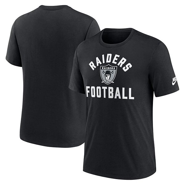 

Мужская черная футболка las vegas raiders favorable timeline tri-blend Nike