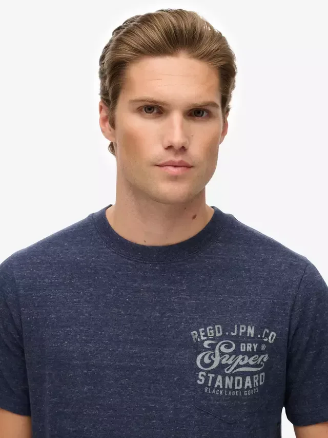 Хлопковая промышленная футболка свободного кроя Superdry — фото 4
