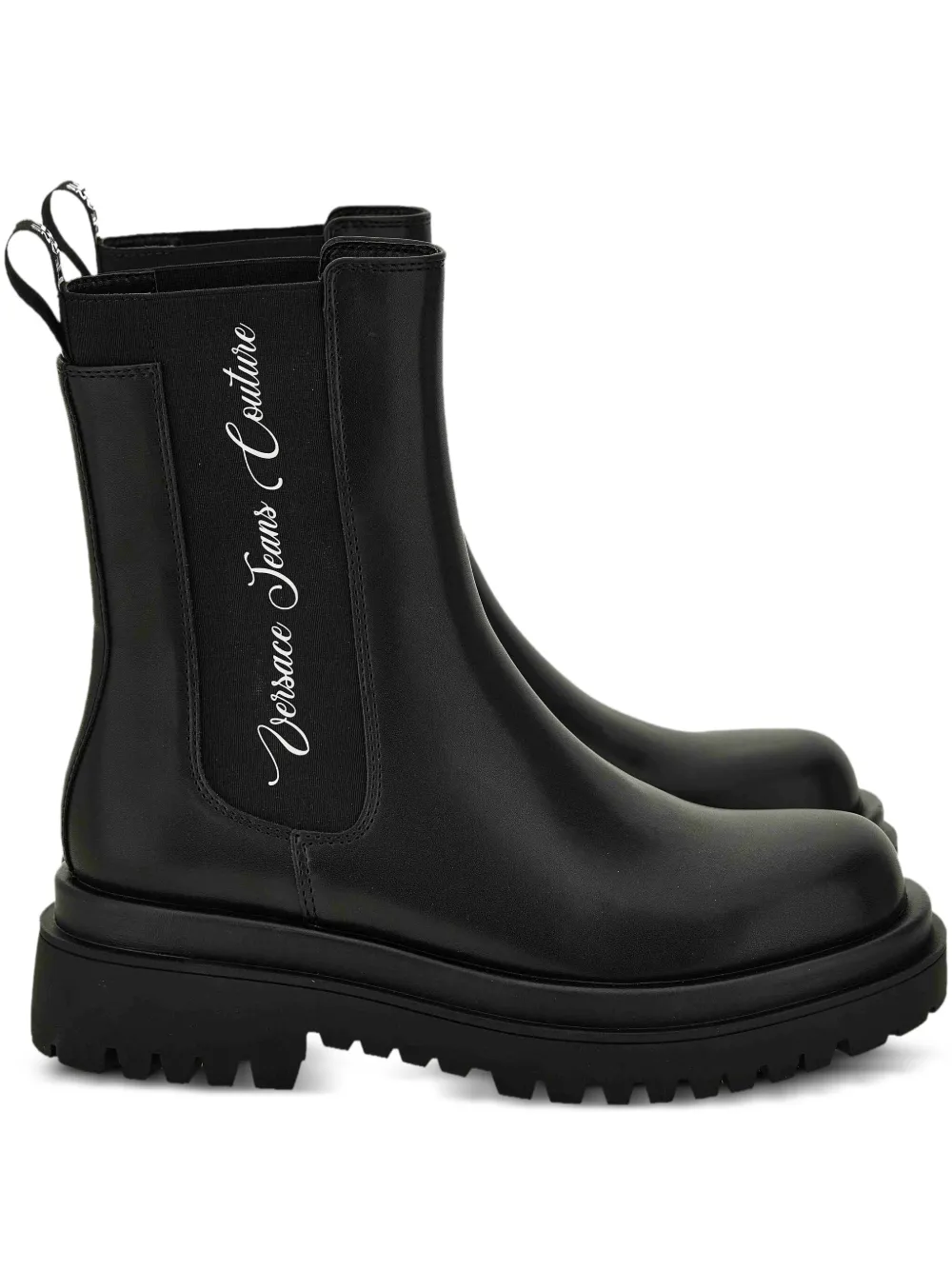 Ботинки на платформе с эластичными вставками Versace Jeans Couture, черный