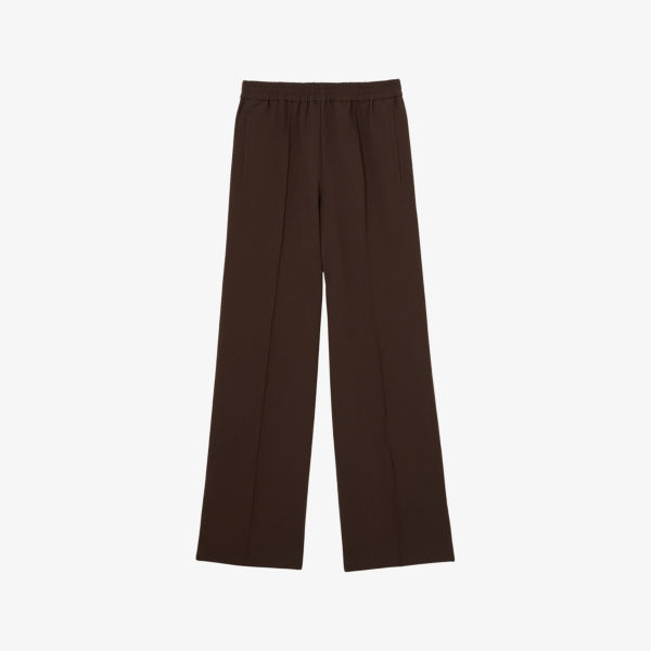 

Брюки Reiss Robyn широкие укороченные, коричневый
