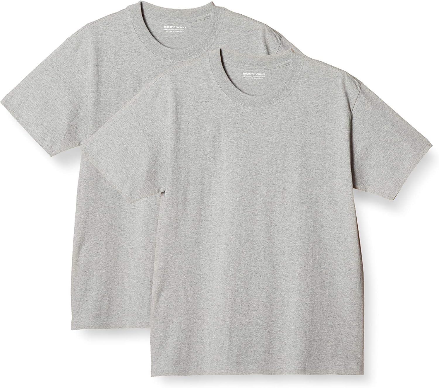 

Мужская футболка Body Wild BW52132, короткий рукав, круглый вырез, плотная, очень толстая, 100% хлопок, комплект постельного белья, 2 предмета, светло-серый
