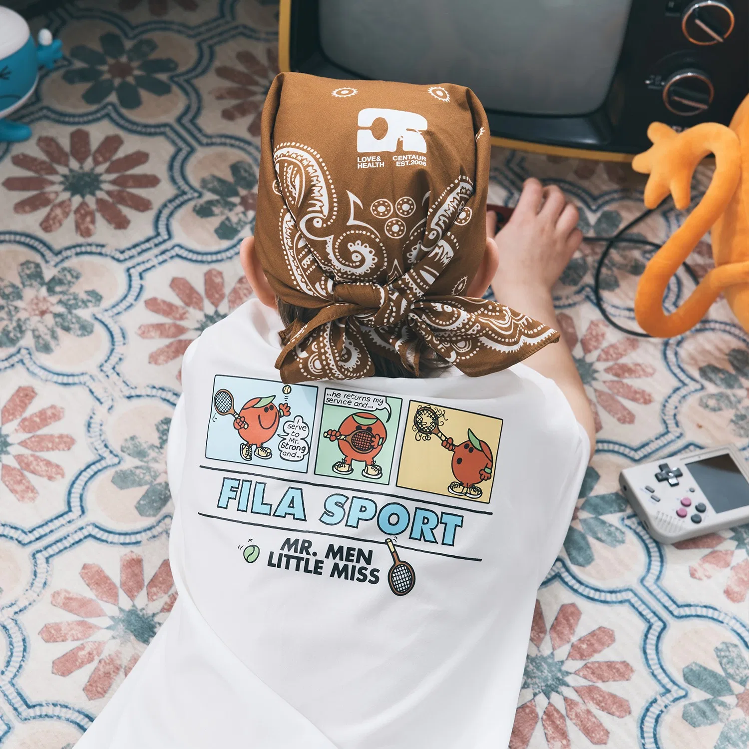 Детская футболка Drywave Mr. Men Little Miss Cool Vacation, белая, от Fila Kids