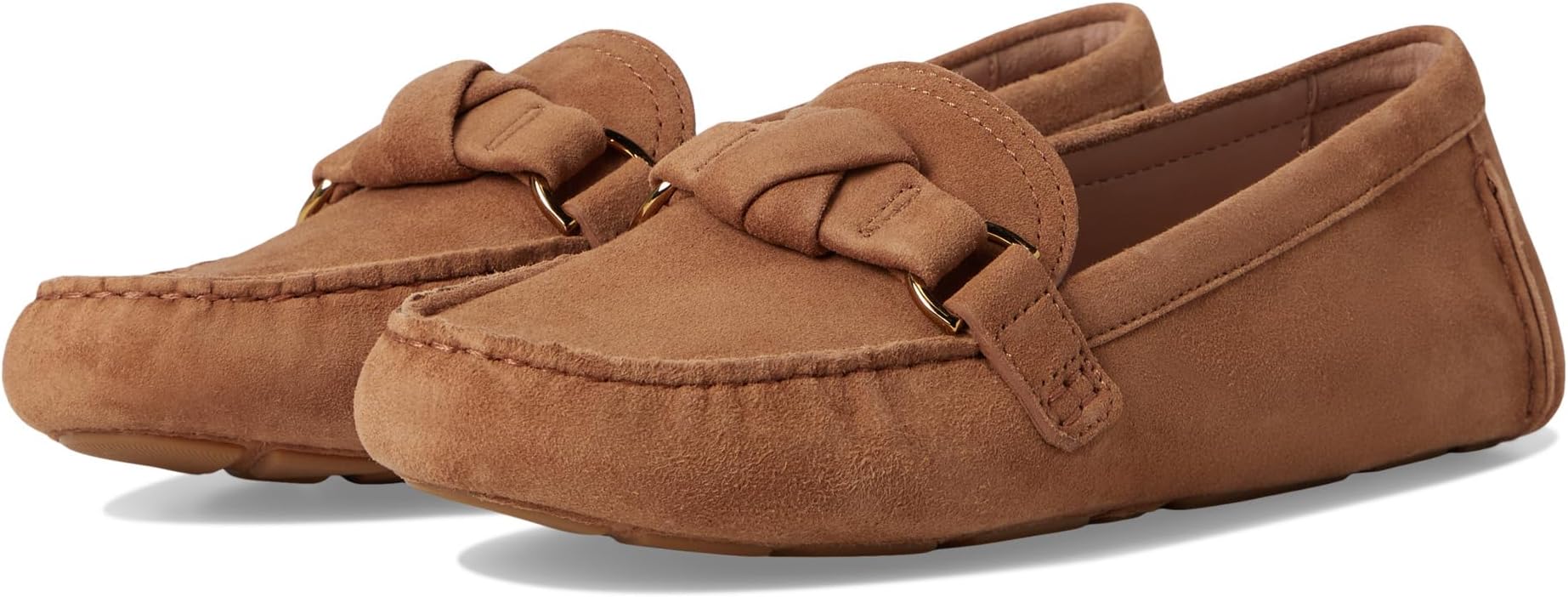 Лоферы Cole Haan Women's Emmie Knot Drivers, Golden Honey Suede