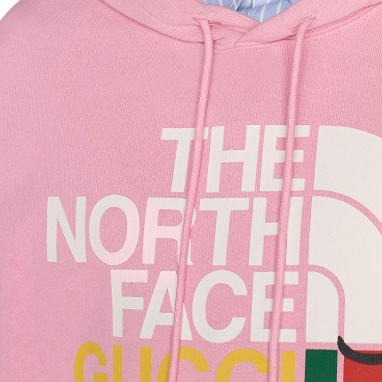 Толстовка женская The North Face x Gucci, коллаборация, розовый — фото 4