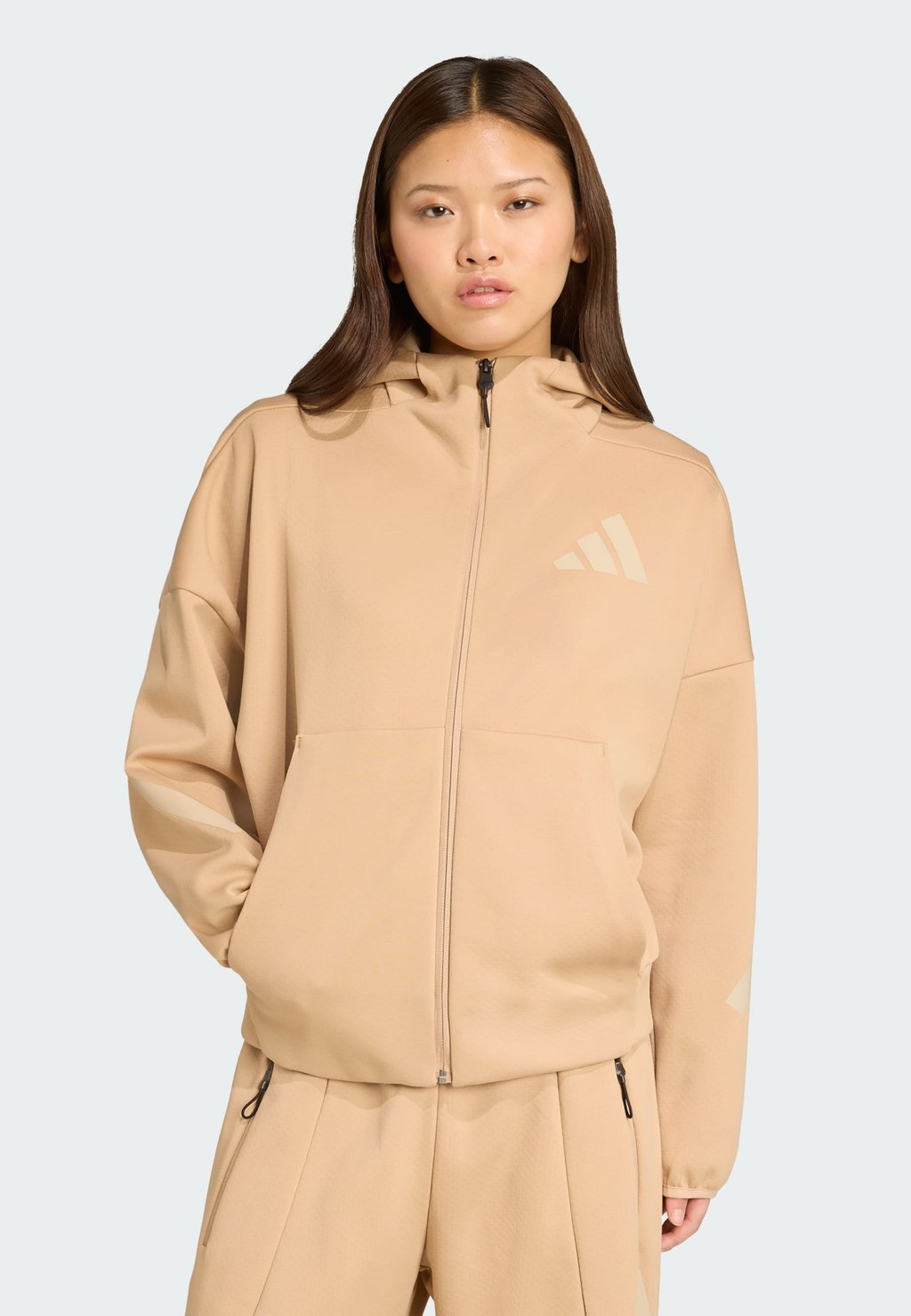 

Толстовка на молнии Adidas Sportswear, цвет Warm Sandstone