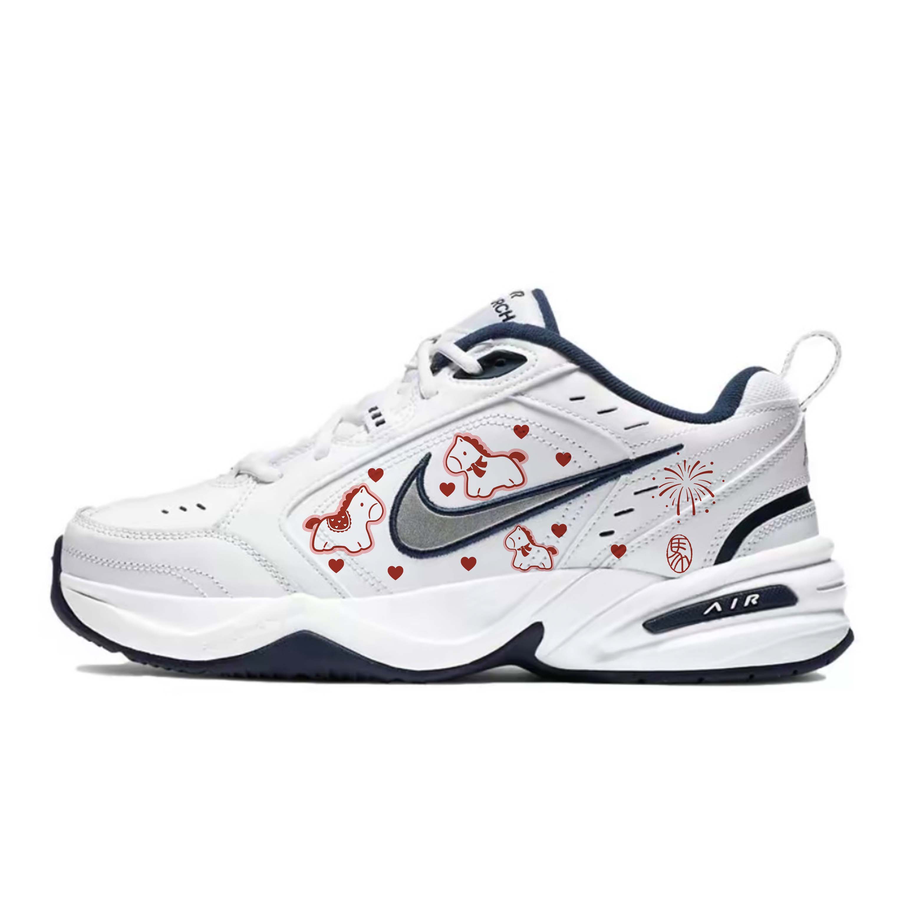 

Nike Кроссовки Air Monarch 4 Low top Chunky Unisex White Green
