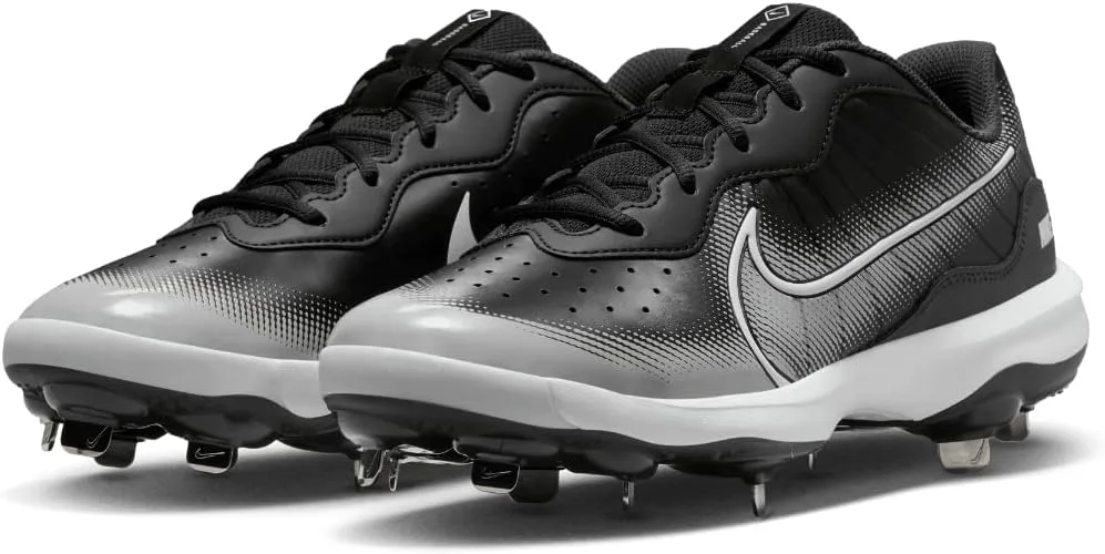 Бейсбольные бутсы Nike Alpha Huarache Varsity 4 Low Metal, черный/серый — фото 3