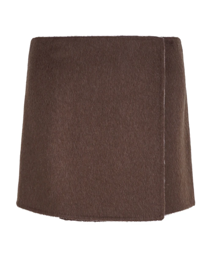 

Замшевая мини-юбка P.A.R.O.S.H., коричневый