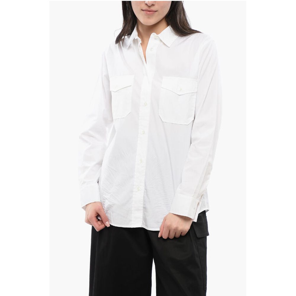 

Рубашка из хлопка Сахары со стандартным воротником Woolrich, White