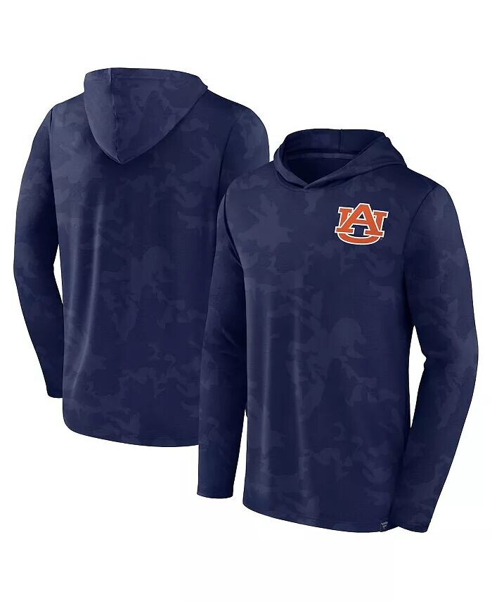 

Мужская темно-синяя камуфляжная толстовка с капюшоном Auburn Tigers с длинным рукавом Fanatics