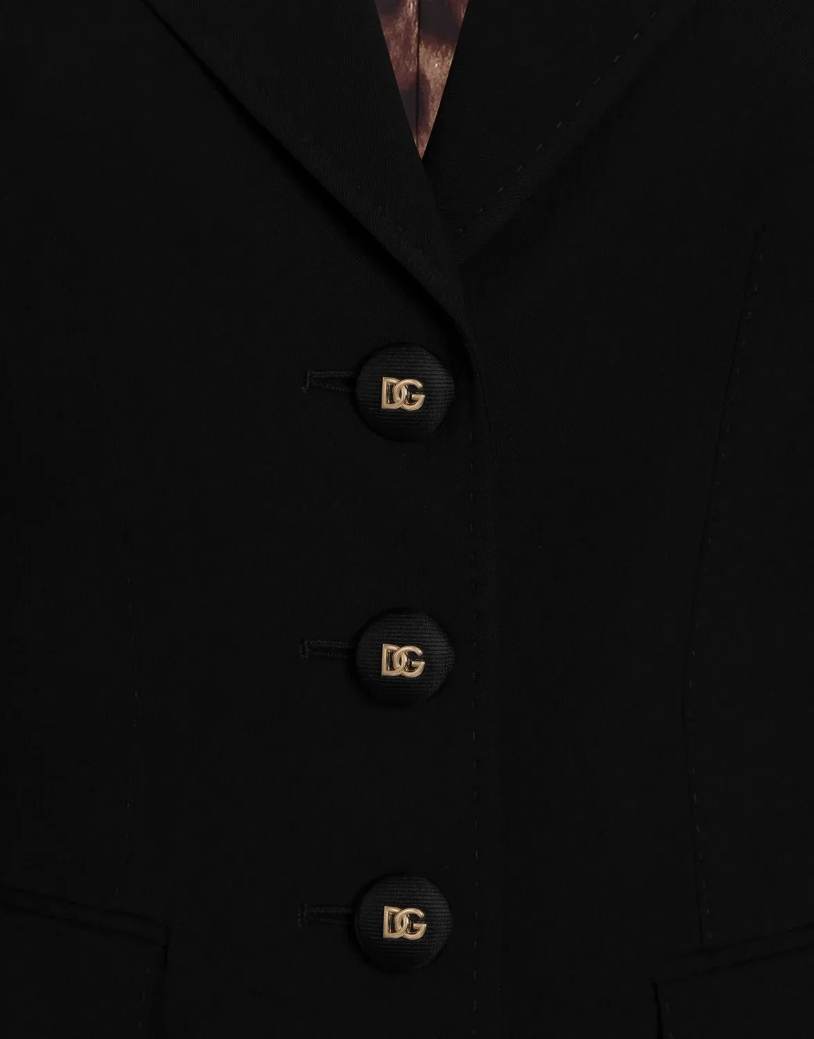Однобортный пиджак DOLCE & GABBANA, черный — фото 4