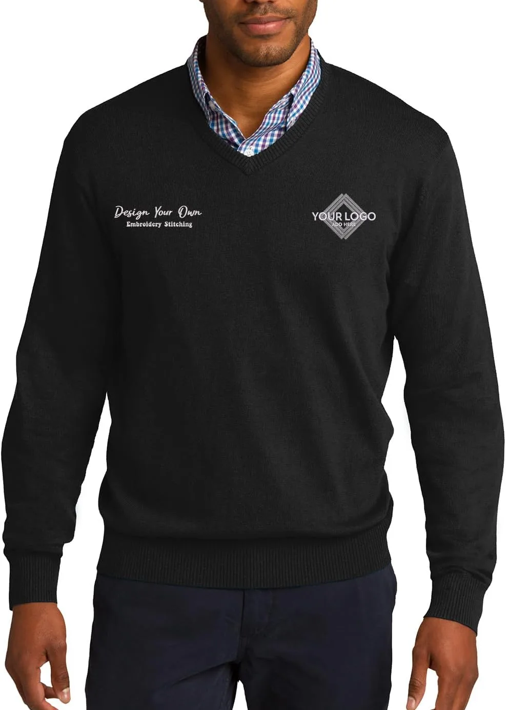 

Свитер V-Neck Sw285 с индивидуальной вышивкой INK STITCH