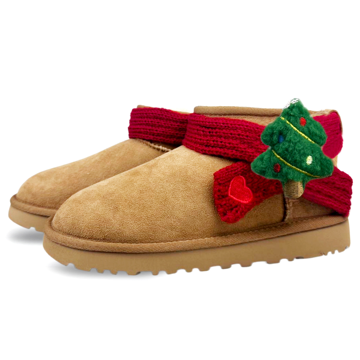 Ботинки Ugg Women's Classic Ultra Mini, каштановый/Рождественская елка 3 — фото 3
