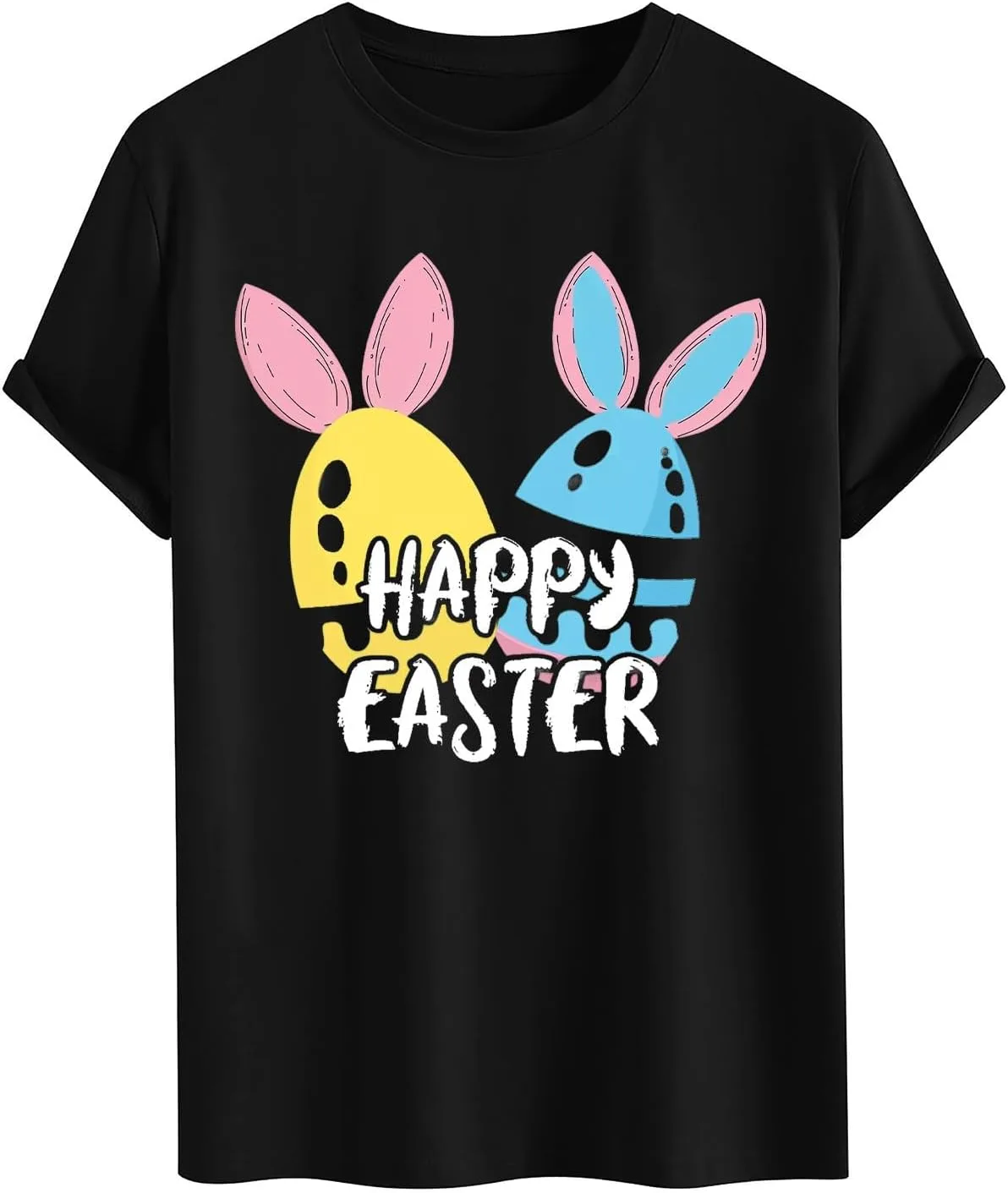 Футболка с принтом кролика и яиц Happy Easter — фото 2