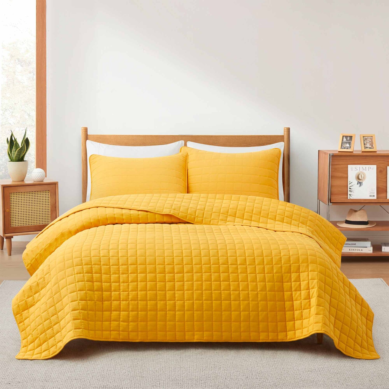 

Peace Nest Комплект стеганых покрывал из трех предметов Peace Nest, цвет Yellow
