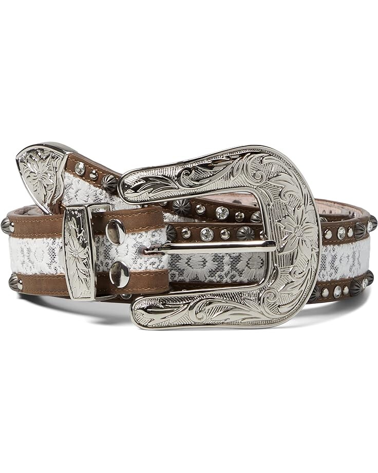 

Ремень M&F Western Angel Ranch Lace Inlay Studded, коричневый