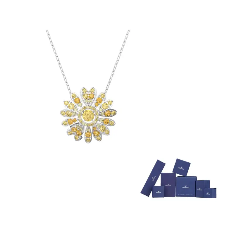 

Вечное цветок родированное ожерелье для женщин Swarovski