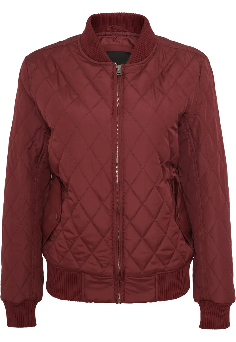 

Куртка всепогодная URBAN CLASSICS " Urban Classics Women's Ladies Diamond Quilt Nylon Jacket" (1 шт.), без капюшона, цвет Burgundy