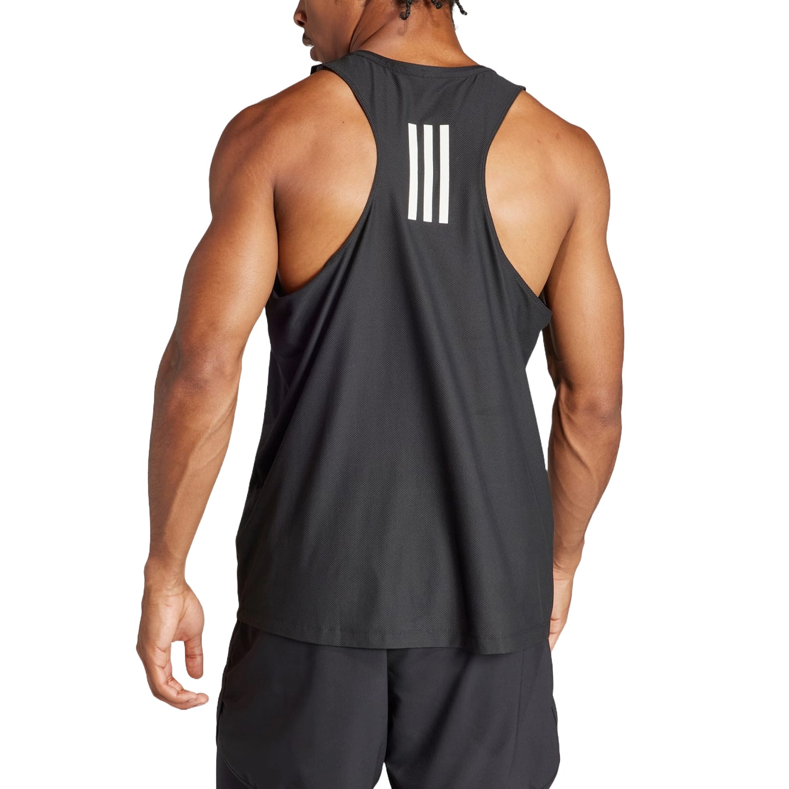 Спортивный топ adidas Own The Run Tank Asia Sizing 'Black' IN1499, черный — фото 2