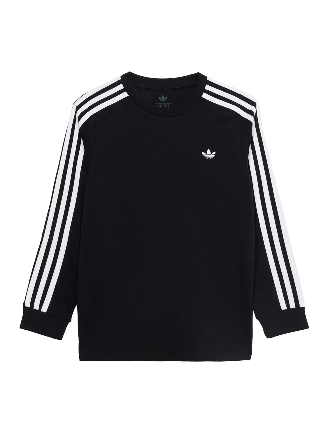 Футболка Adidas Originals 3 STRIPE LS черного цвета