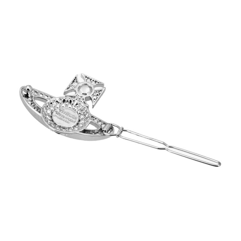 Vivienne Westwood Оригинальный дизайн латунные заколки для волос Women's Silver — фото 4