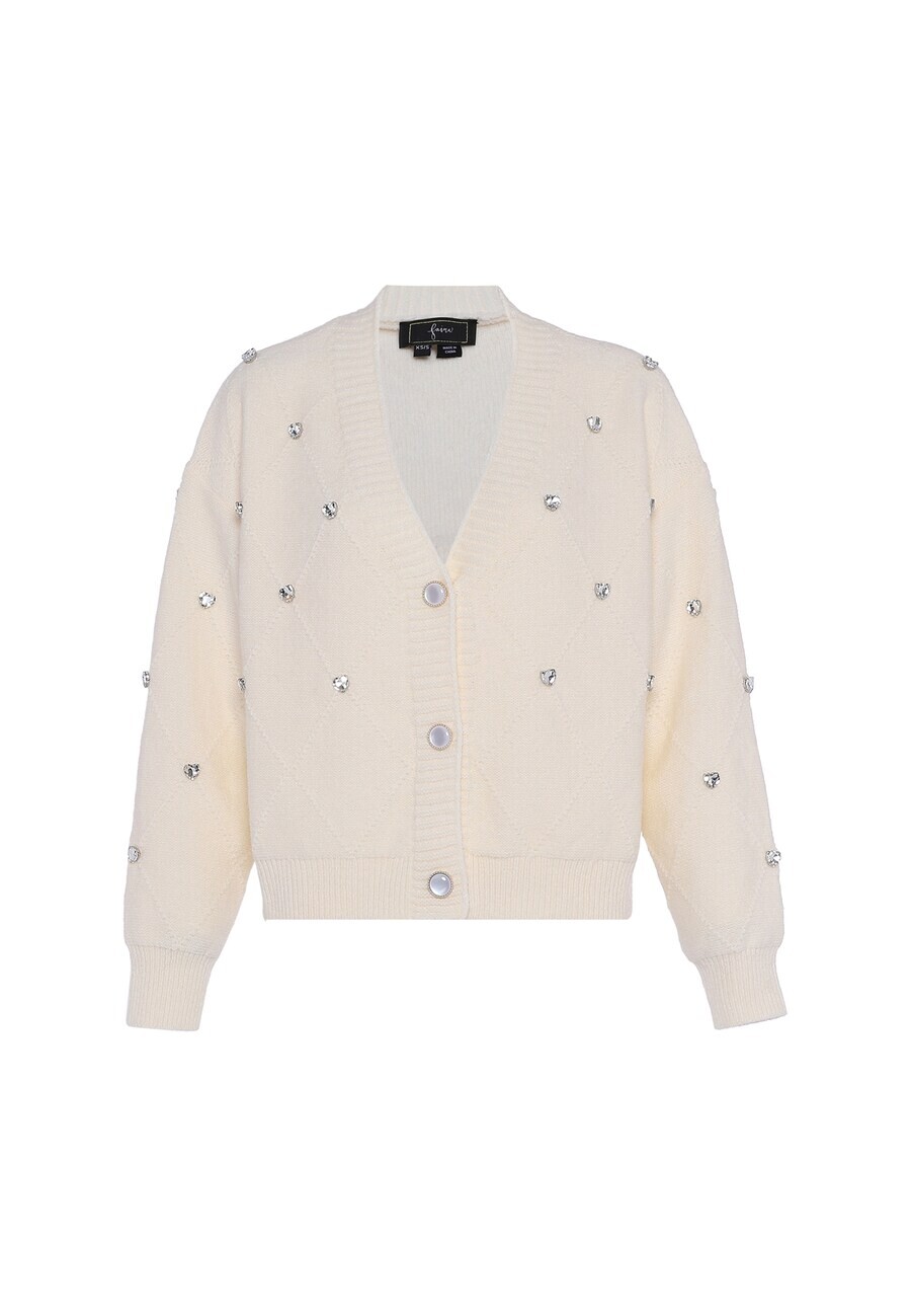

Вязаный кардиган faina Knit Cardigan, белый