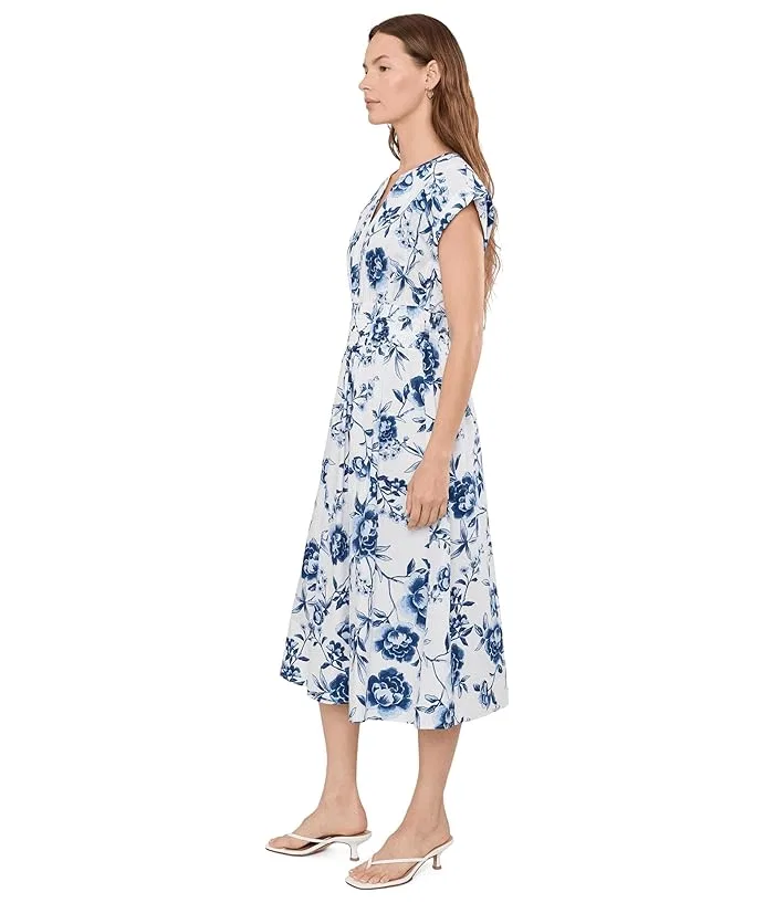 Платье миди Calvin Klein цвет, Cream Multi — фото 3