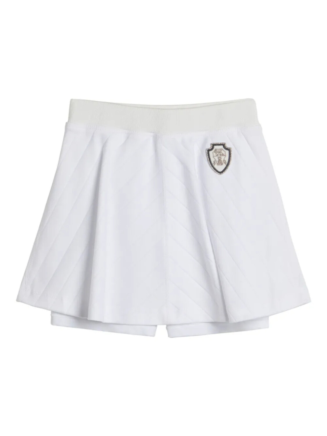 

Юбка из хлопка интерлок Brunello Cucinelli Kids, белый