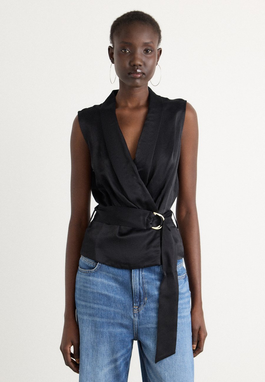 

Блуза MARCIANO BY GUESS IVA OVERLAP BLOUSE, Jet Black/Black